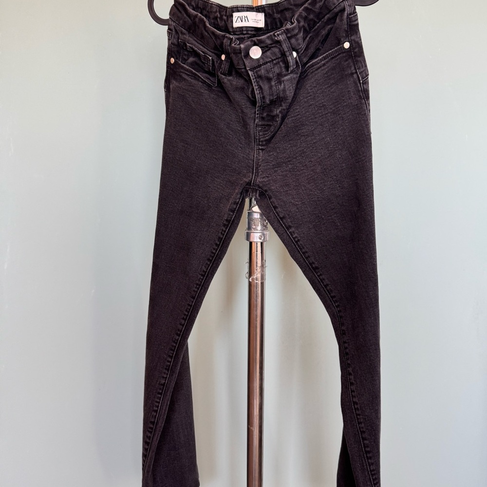 Zara Women's Dark Charcoal Skinny Jeans